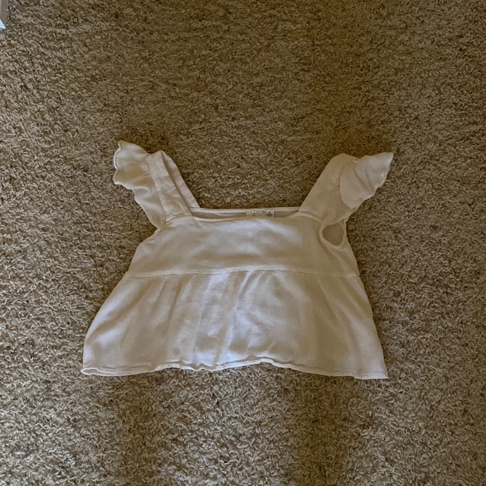 Sandy colored crop top